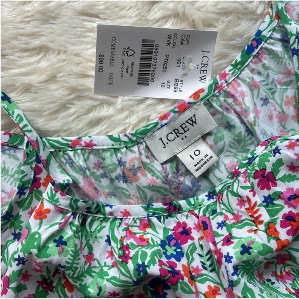 J. Crew Ruffle Floral Midi Dress - Picture 6 of 11